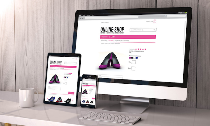 devices responsive with online shop